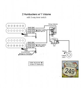 Wiring Two Humbuckers with One Volume Knob - Route 249